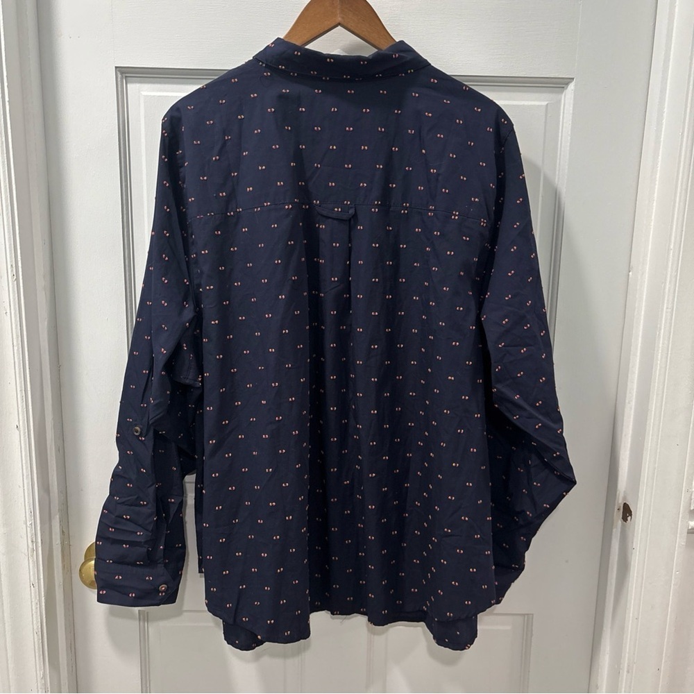 Maeve By Anthropologie Women’s Long Sleeve Button Down Size 24W Navy Dot NWT - Picture 9 of 11
